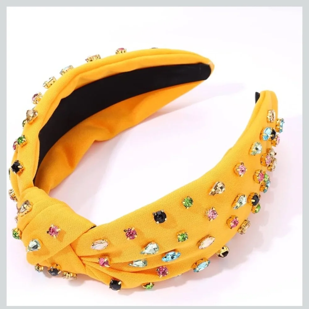 Shiraleah Embellished Yellow Headbands yellow and orange